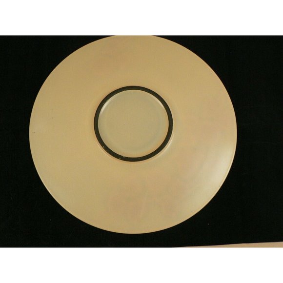 Centerpiece Charger Plate Glass Embossed Floral Border 3-D Effect back glazed - Picture 7 of 9